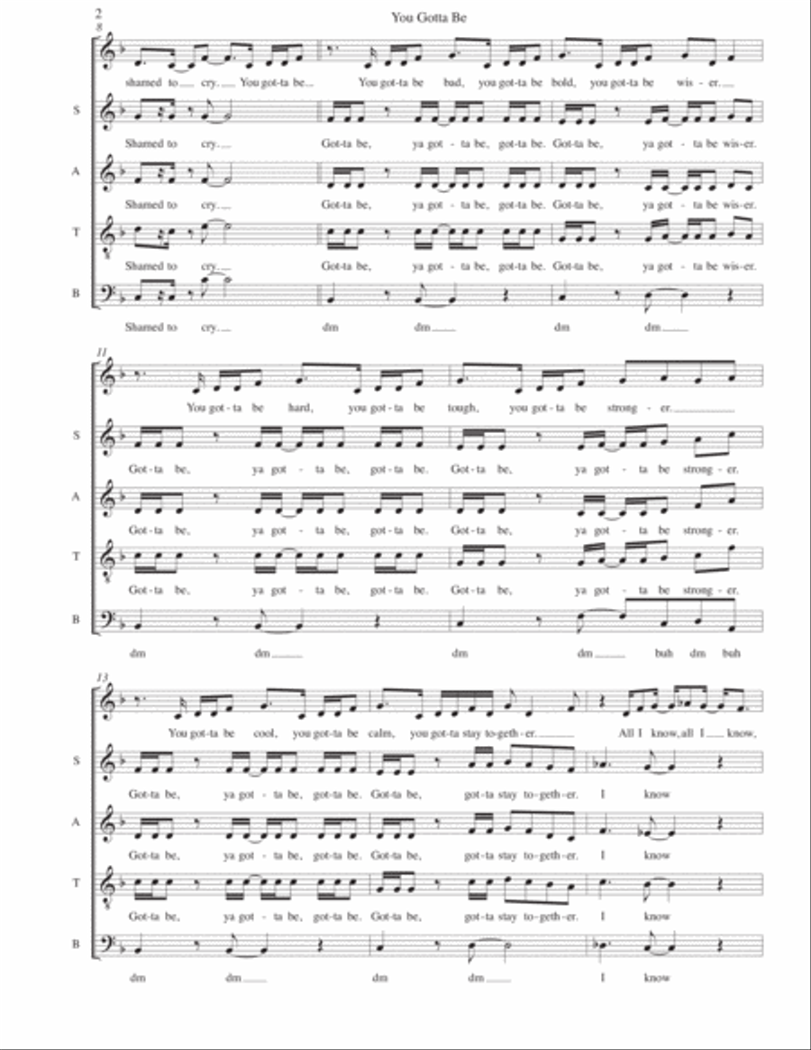 You Gotta Be 4-Part scores gallery preview page 2