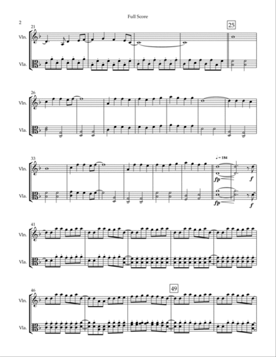 Fear Of The Dark String Duet scores gallery preview page 2