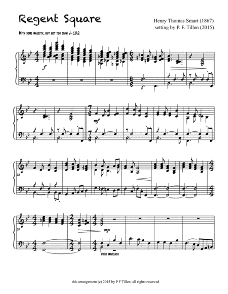 Angels From the Realms of Glory (REGENT SQUARE) Piano Solo scores gallery preview page 1