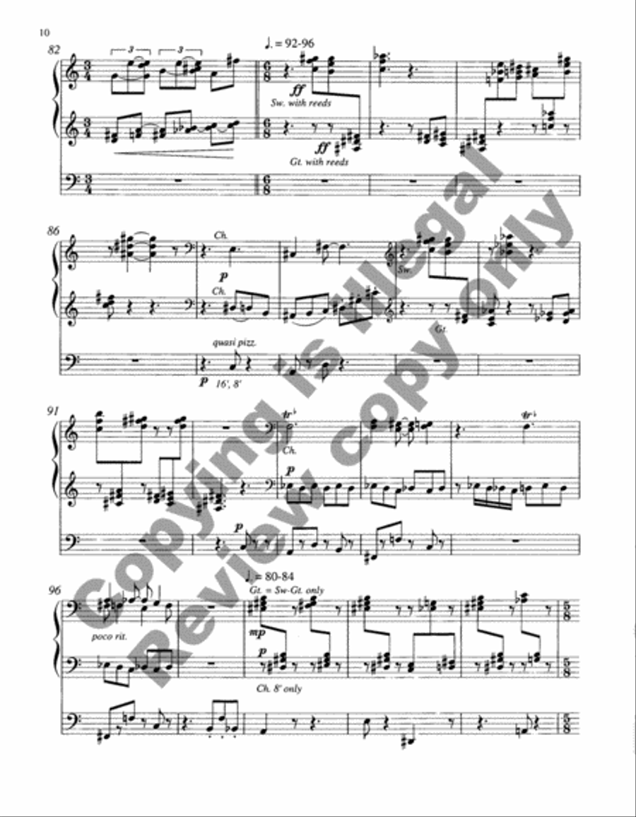 Fantasy on Cortége et Litanie of Marcel Dupré Organ scores gallery preview page 10