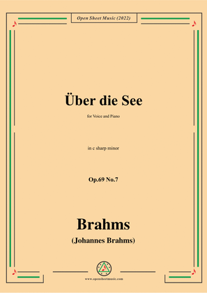 Book cover for Brahms-uber die See,Op.69 No.7 in c sharp minor