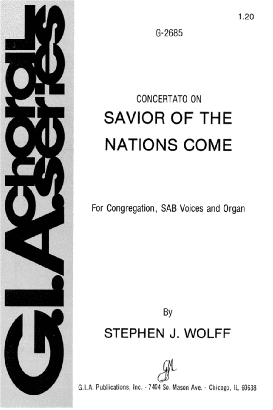 Savior of the Nations, Come 3-Part scores gallery preview page 1