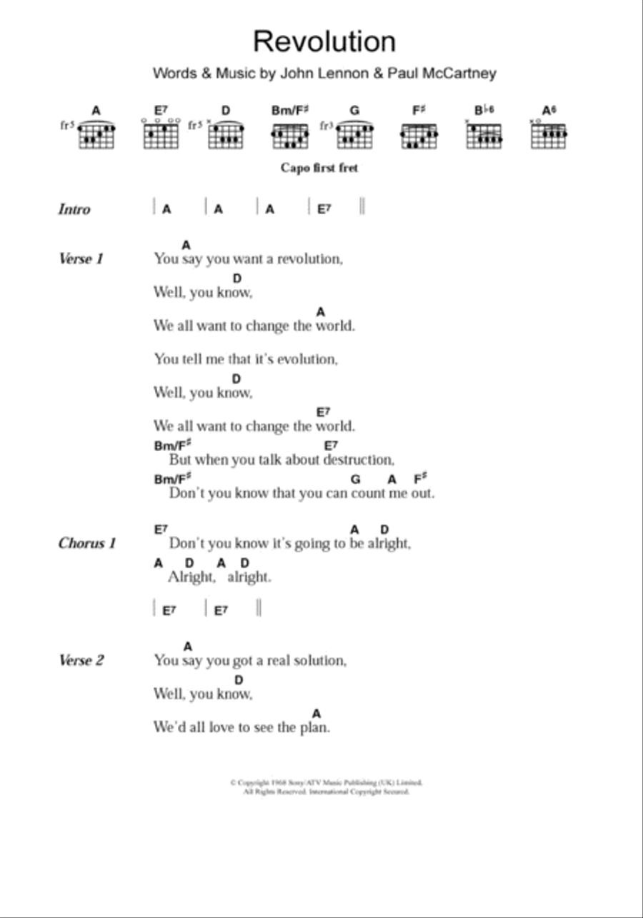 Revolution 1 Acoustic Guitar scores gallery preview page 1