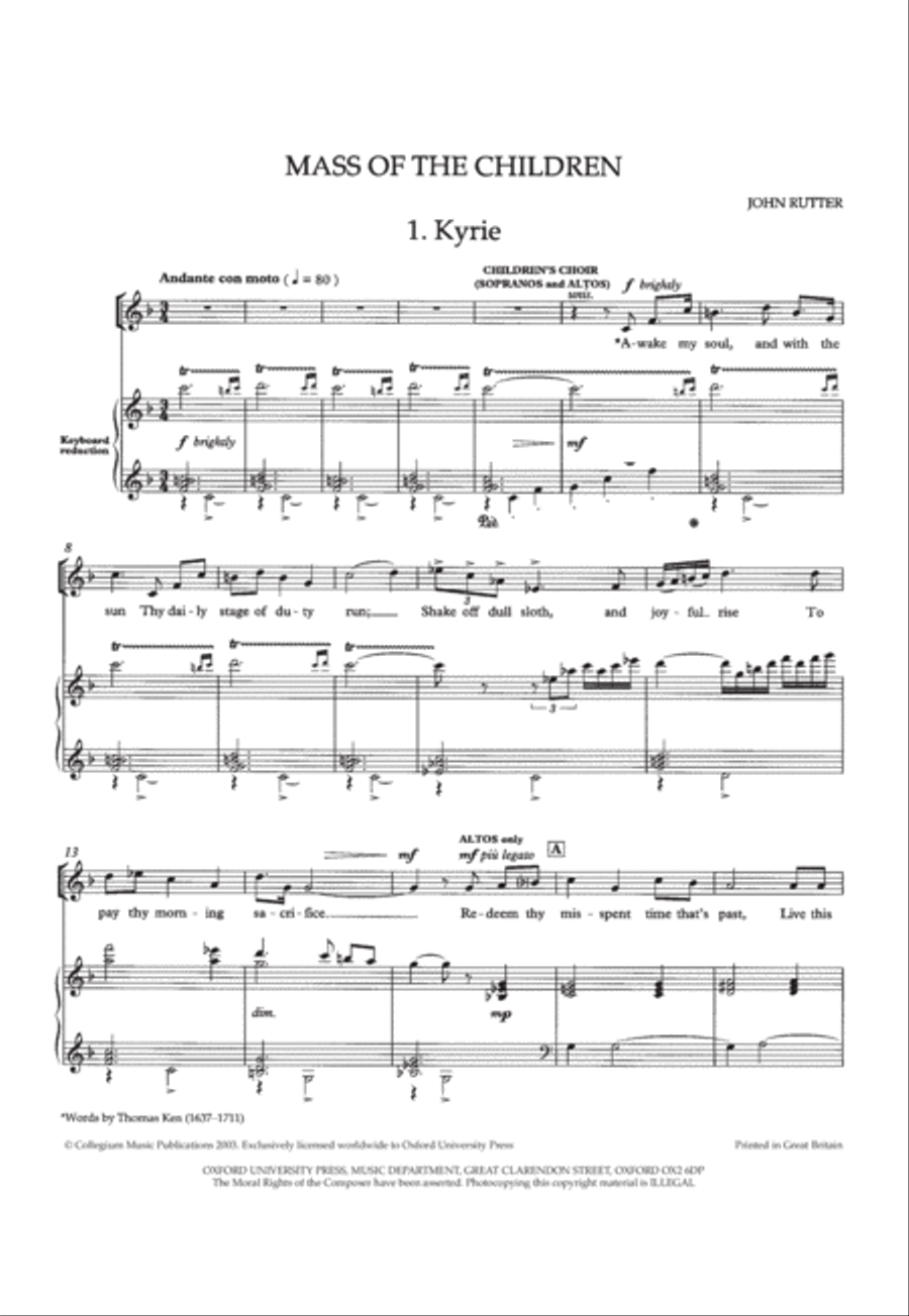 Mass of the Children Children's Choir scores gallery preview page 5