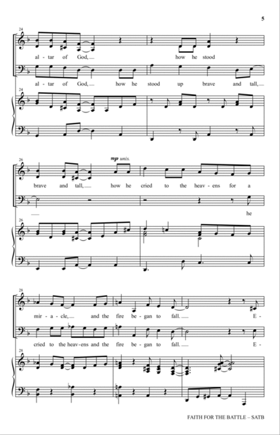 Faith For The Battle 4-Part scores gallery preview page 4