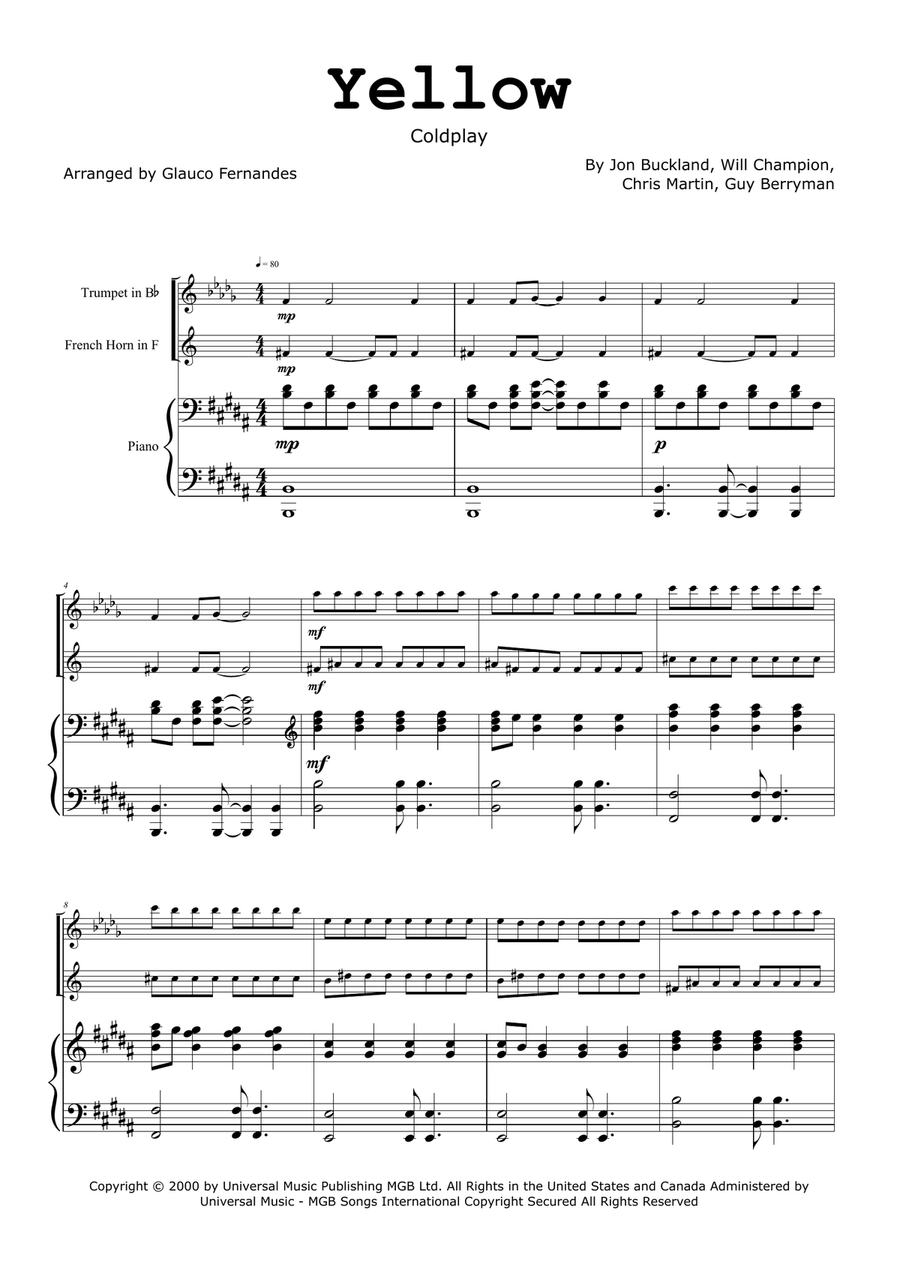Yellow Brass Duet scores gallery preview page 1