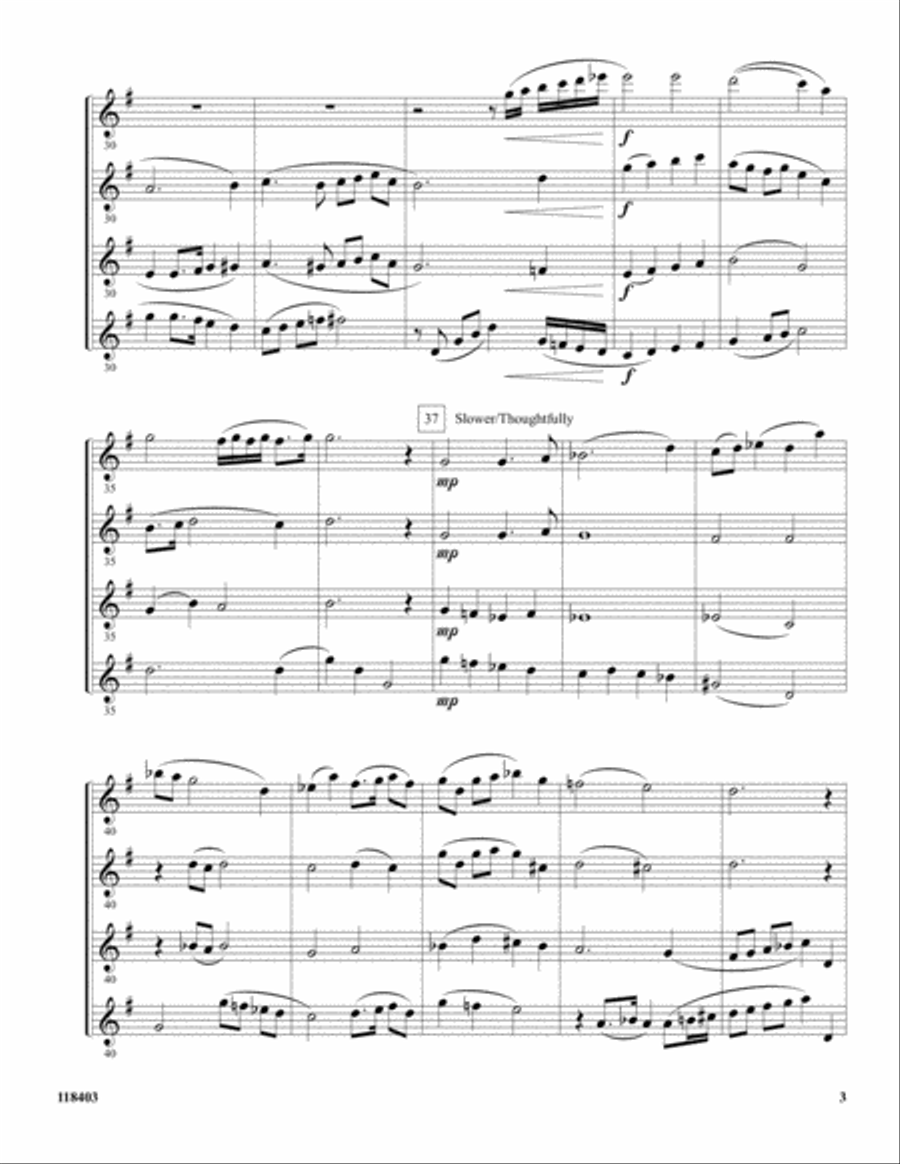 And Can It Be Clarinet Quartet scores gallery preview page 3