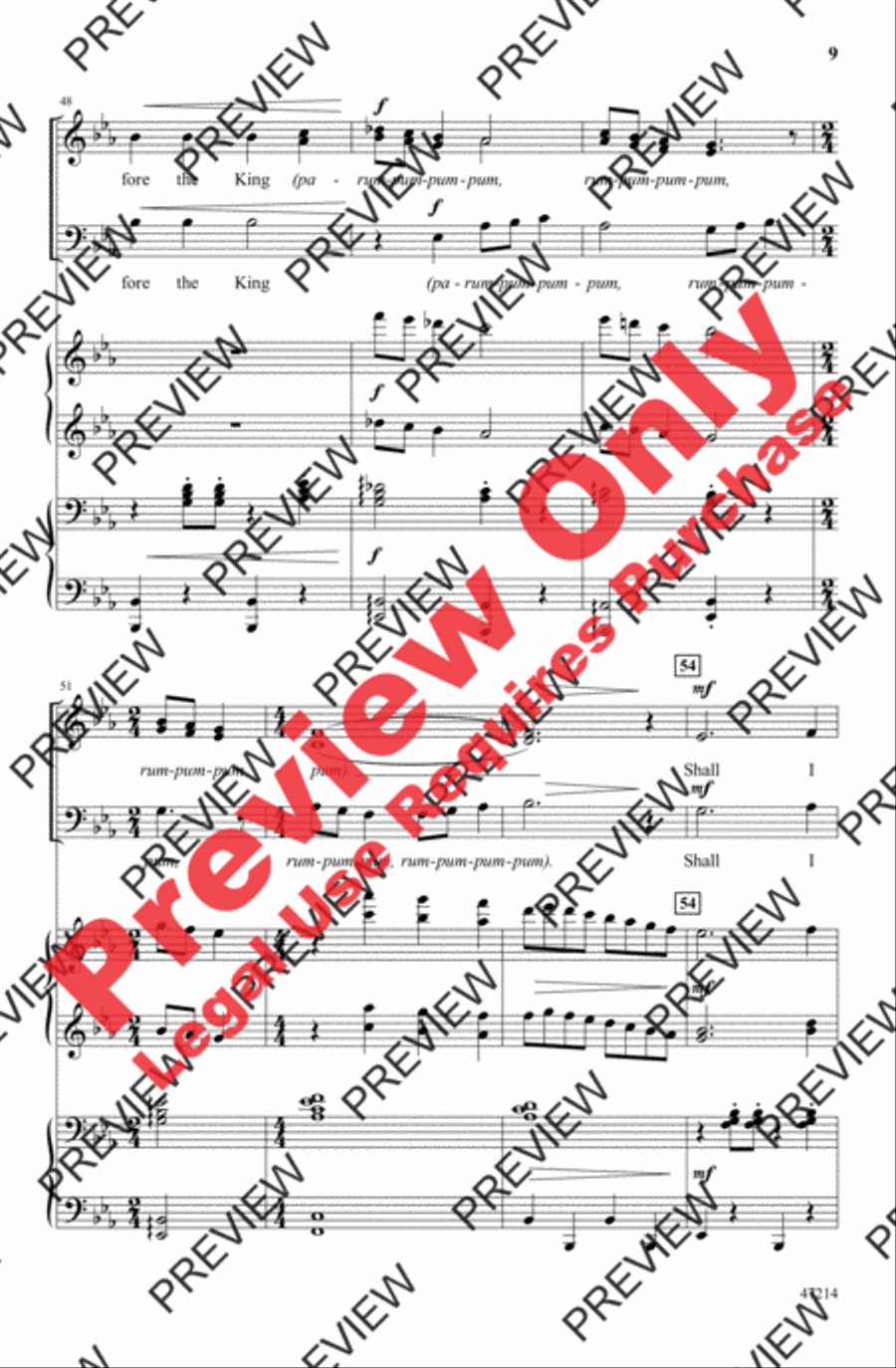 The Little Drummer Boy 3-Part scores gallery preview page 8