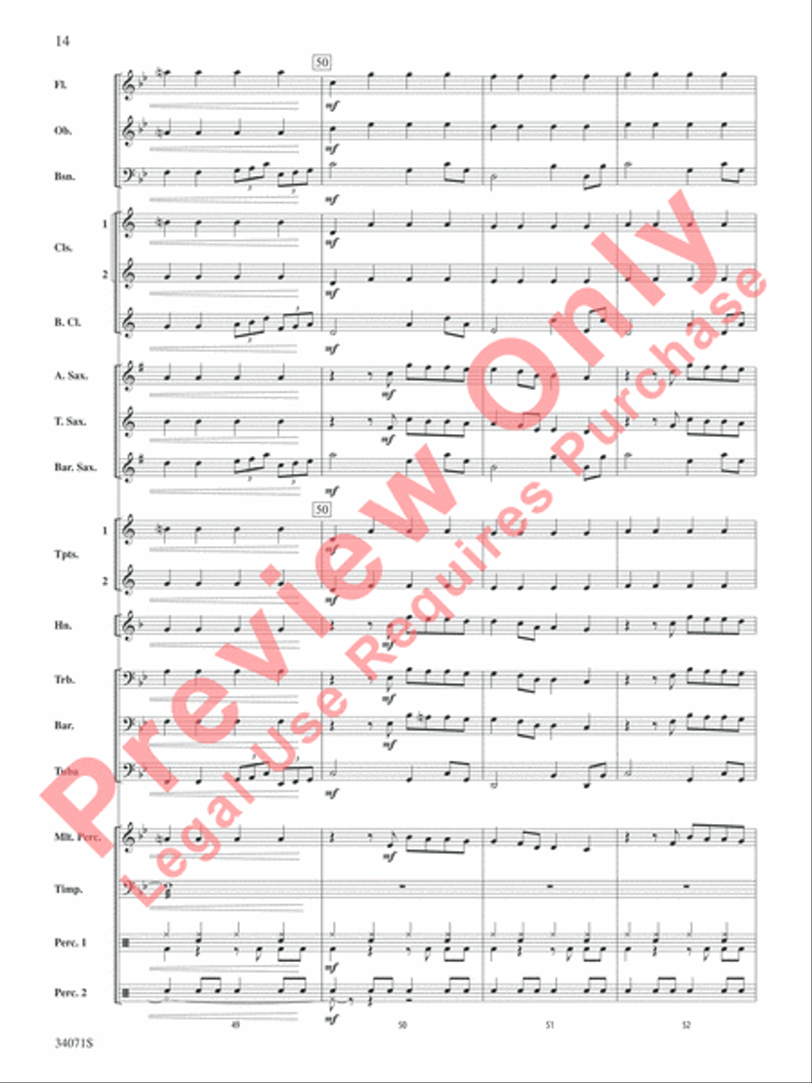 Haven't Met You Yet Concert Band scores gallery preview page 15