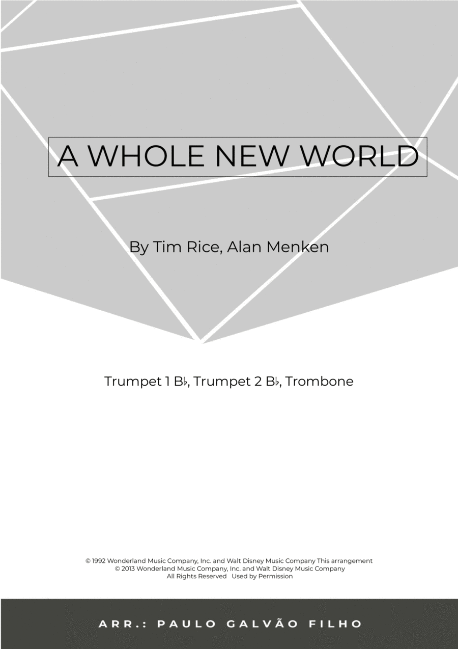 A Whole New World Brass Ensemble scores gallery preview page 1