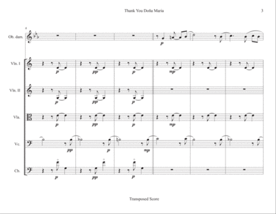 Thank You Doña Maria (Score & MP3) String Orchestra scores gallery preview page 3