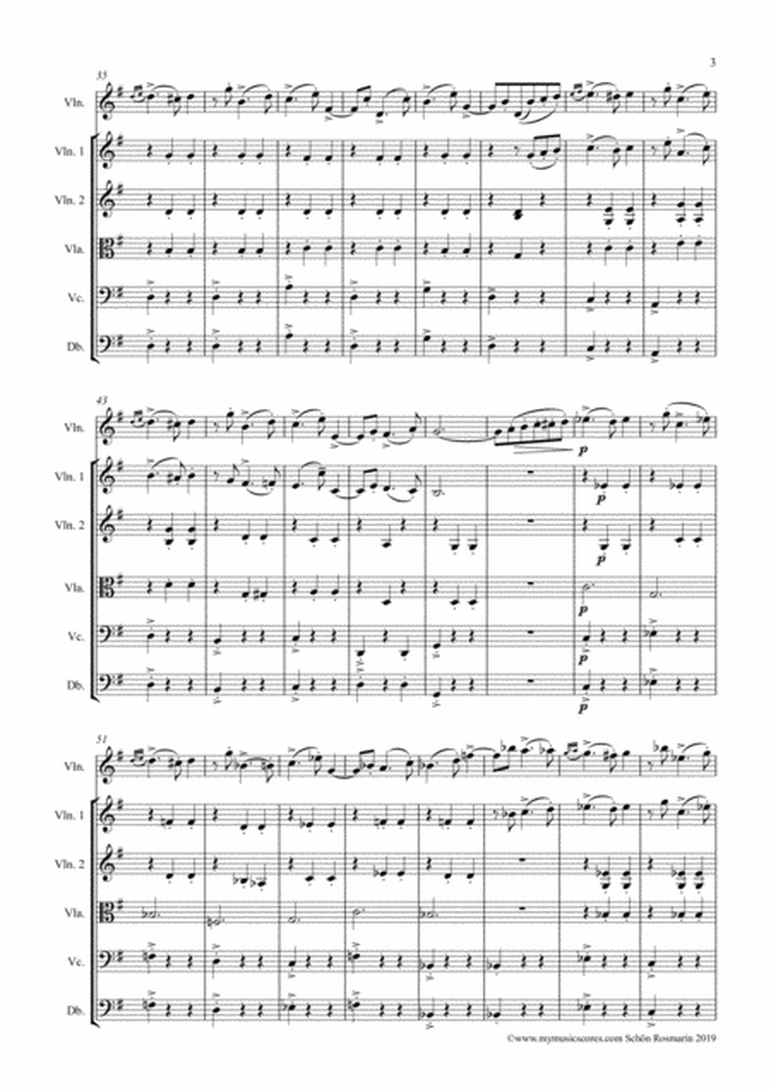Kriesler Schön Rosmarin for Violin and String Orchestra image number null