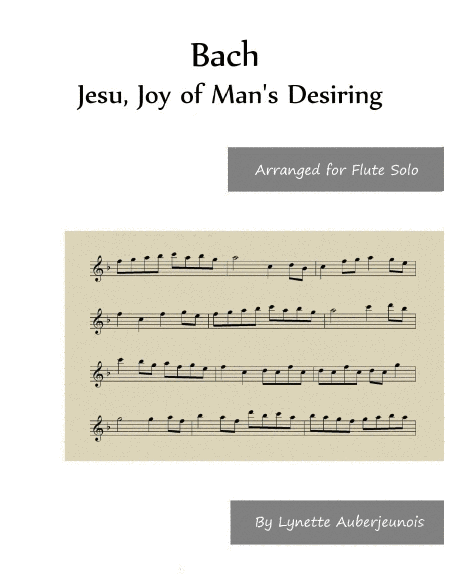 Jesu, Joy of Man’s Desiring - Flute Solo image number null