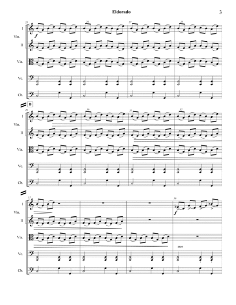 Eldorado Eldorado String Orchestra scores gallery preview page 3