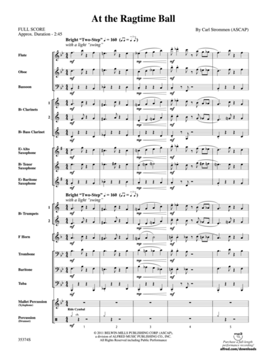 At the Ragtime Ball Concert Band scores gallery preview page 2