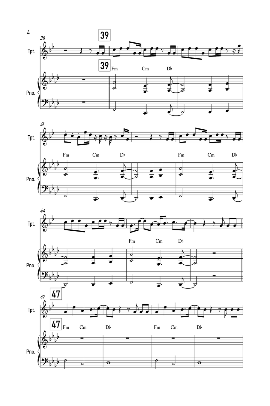 Snelle Maan Trumpet Solo scores gallery preview page 4