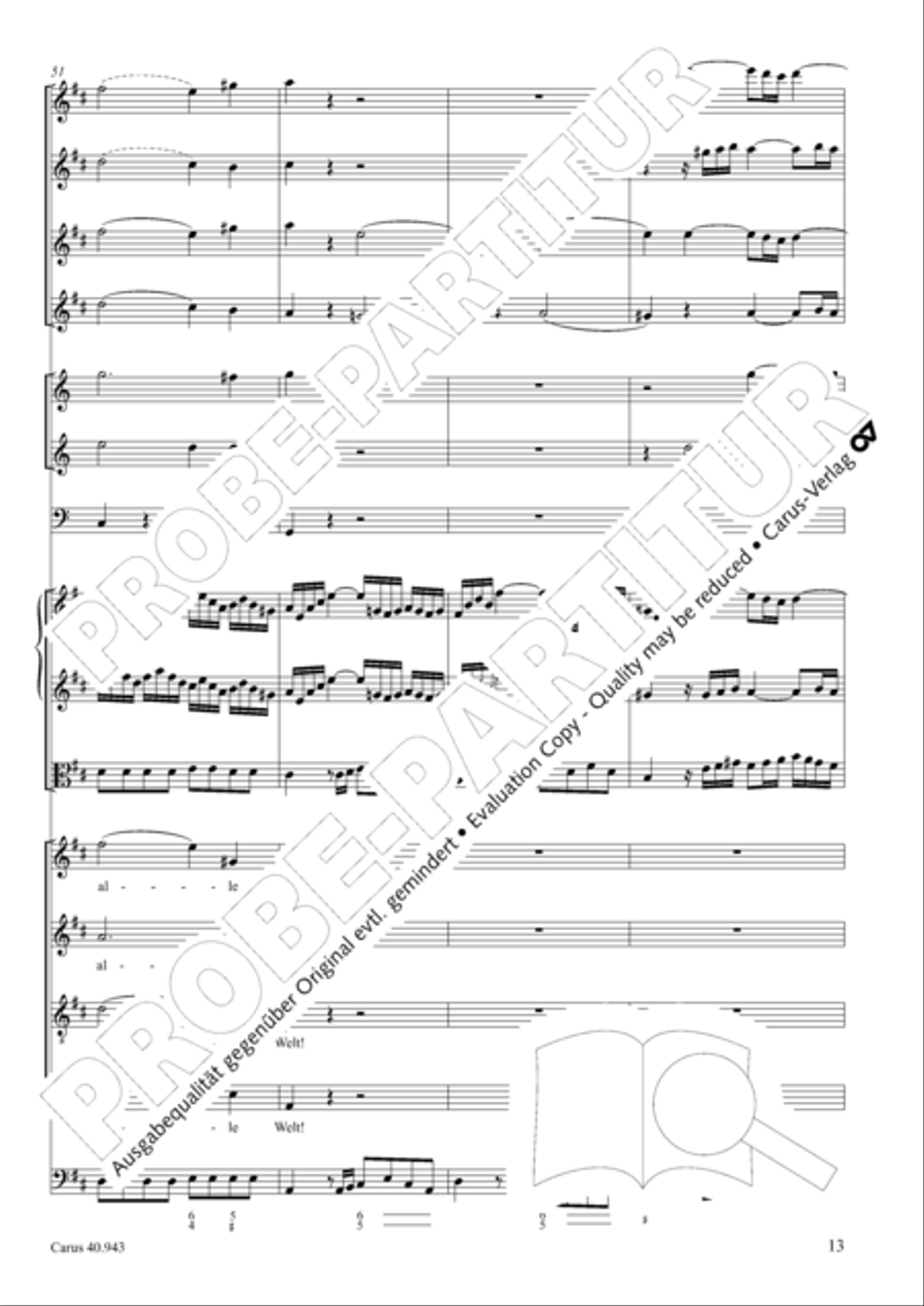 Shout to the Lord, all the earth (Jauchzet dem Herrn, alle Welt) 4-Part scores gallery preview page 20