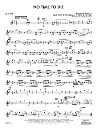 No Time to Die (from No Time To Die) (arr. Paul Murtha) - Alto Sax 1