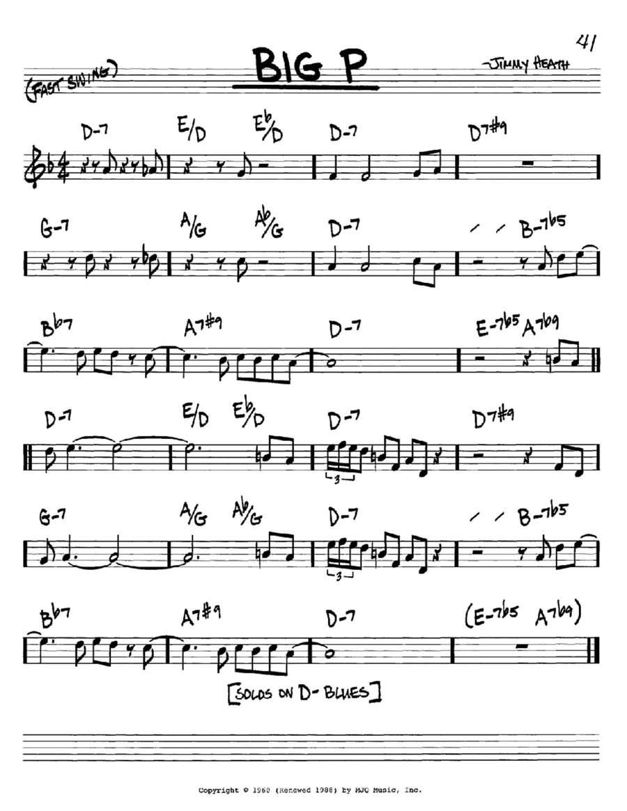 Big P C Instrument scores gallery preview page 1
