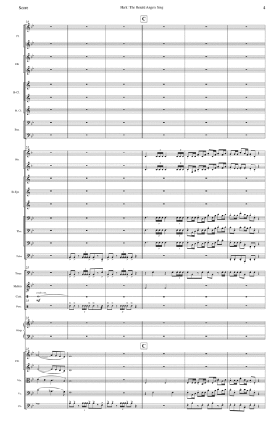 Hark! The Herald Angels Sing Full Orchestra scores gallery preview page 9