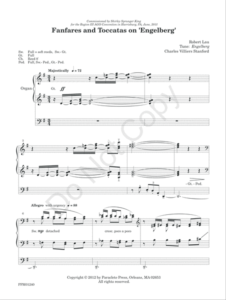 Fanfares and Toccatas on 'Engelberg' Organ scores gallery preview page 4