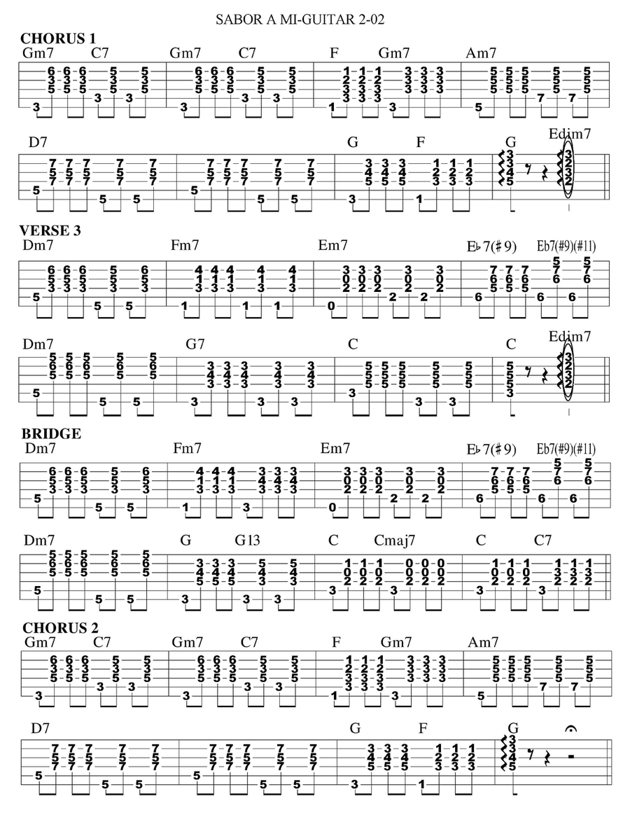 Sabor A Mi (be True To Me) Vocal Duet scores gallery preview page 5