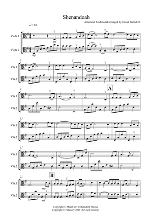 Shenandoah for Viola Duet