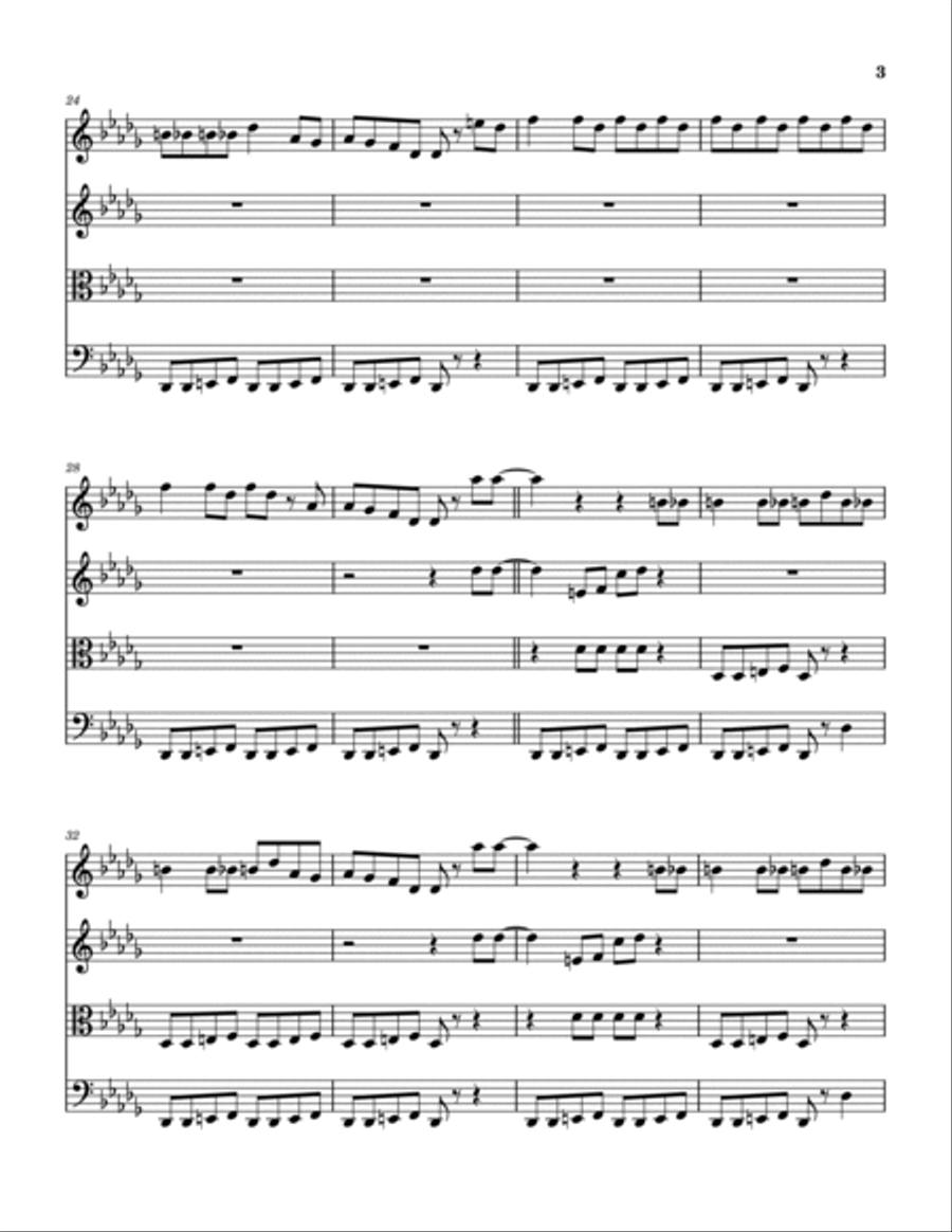 Ride Out Ride Out String Quartet scores gallery preview page 4