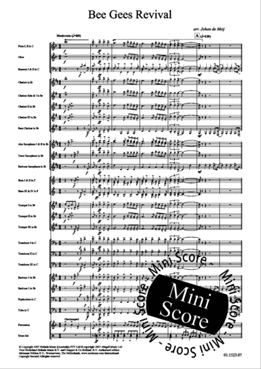 Bee Gees Revival Bee Gees Revival Concert Band scores gallery preview page 5