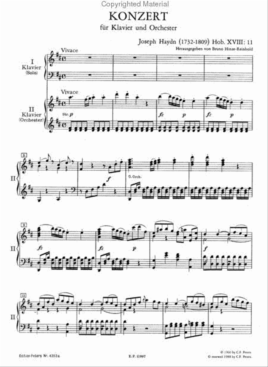 Piano Concerto in D Hob. XVIII:11 (Edition for 2 Pianos) Piano Solo scores gallery preview page 3