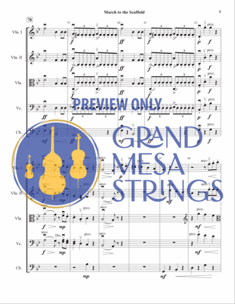 March to the Scaffold March to the Scaffold String Orchestra scores gallery preview page 10