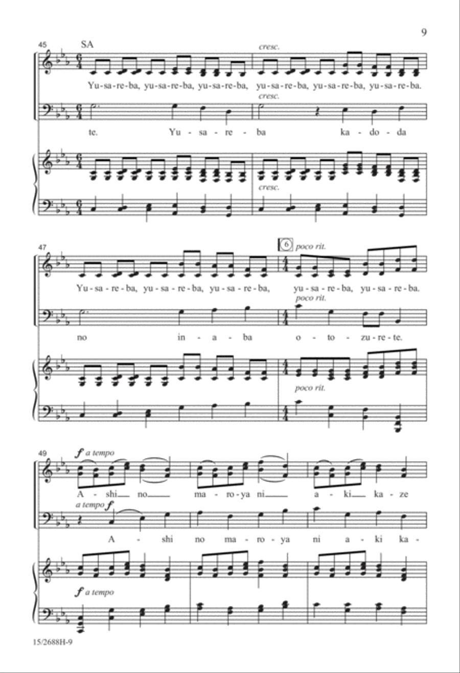 Autumn Night (Yusareba) 3-Part scores gallery preview page 10
