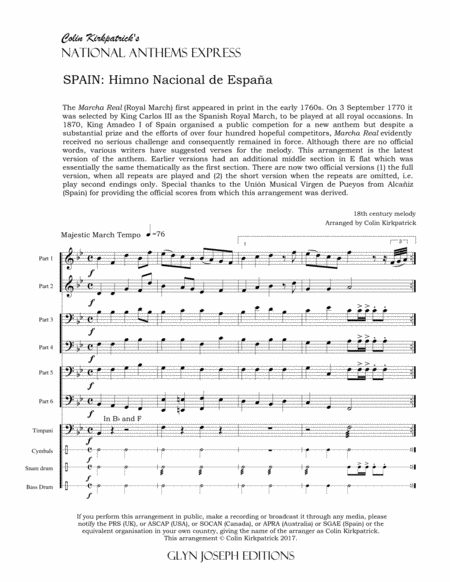 Spain National Anthem: Himno Nacional de España (Marcha Real) image number null