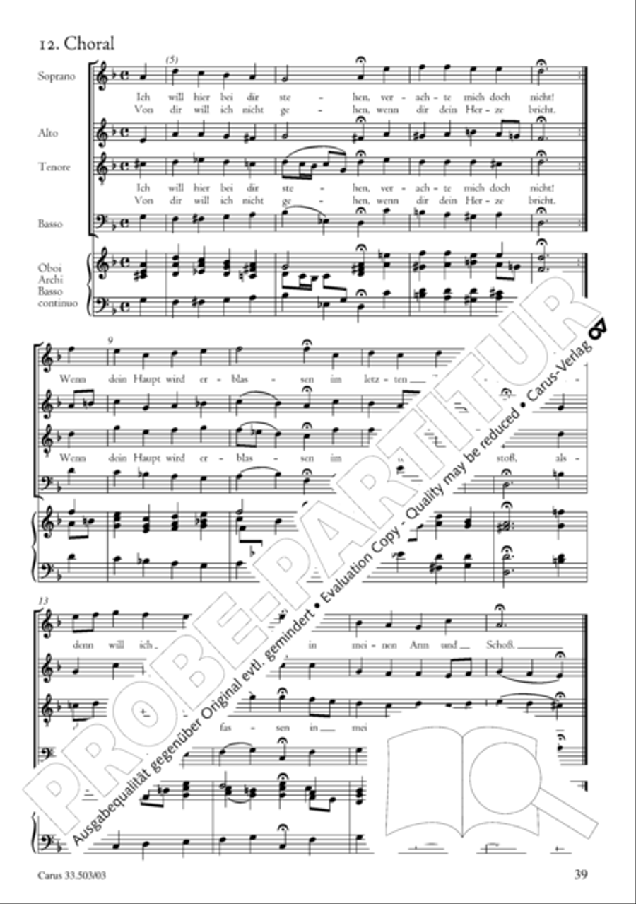 Passion according to St. Matthew (Passions-Musik nach dem Evangelisten Matthaus) SSATB scores gallery preview page 40