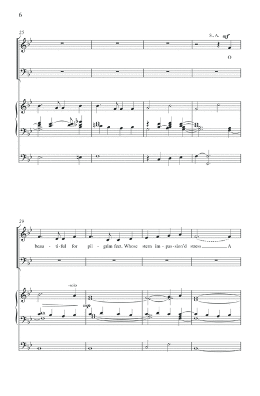 America the Beautiful 4-Part scores gallery preview page 5
