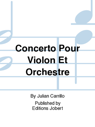 Book cover for Concerto Pour Violon Et Orchestre