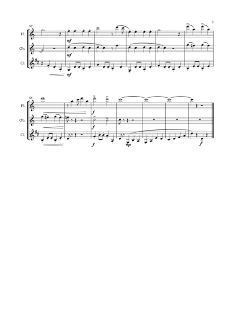 I Whistle A Happy Tune Woodwind Trio scores gallery preview page 4