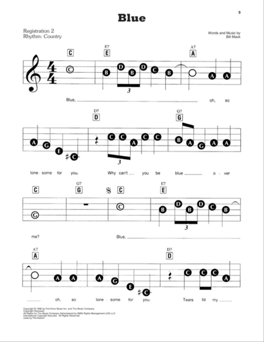 Blue Electronic Keyboard scores gallery preview page 1