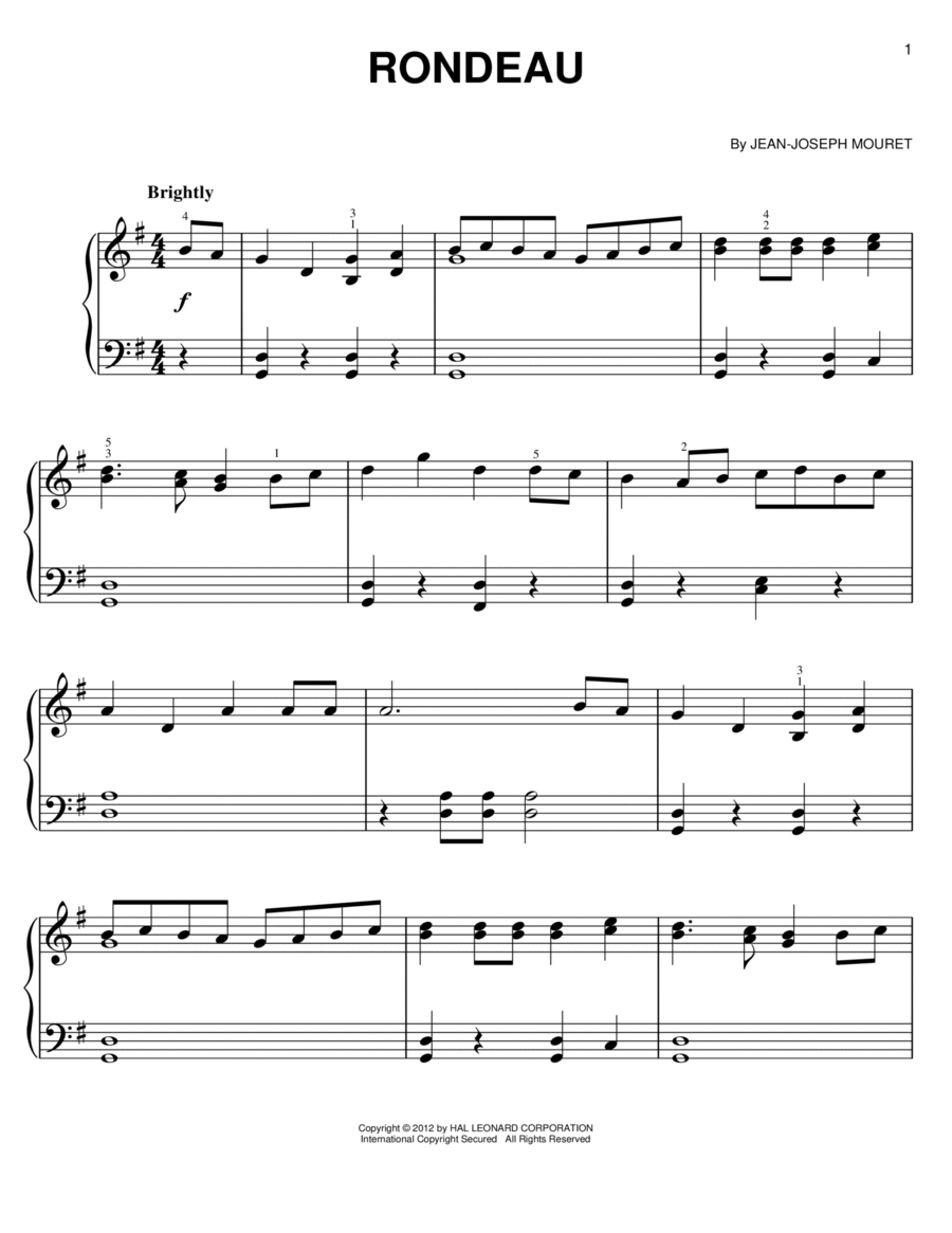 Rondeau Rondeau Voice scores gallery preview page 1