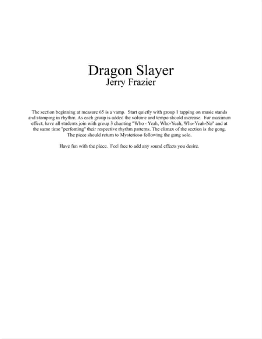 Dragon Slayer Concert Band scores gallery preview page 2