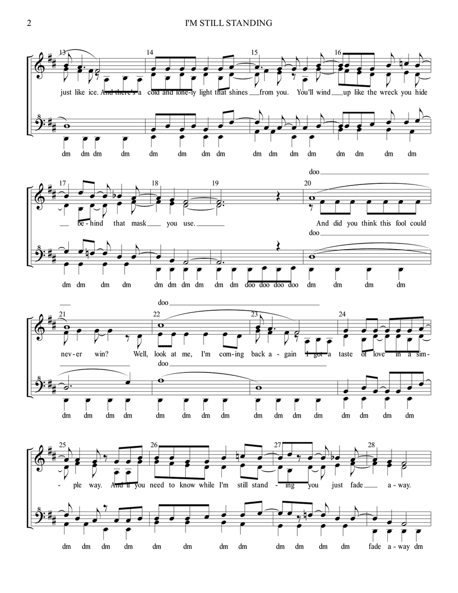 I'm Still Standing SSAA scores gallery preview page 2