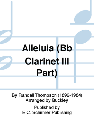 Alleluia (Bb Clarinet III Replacement Part)