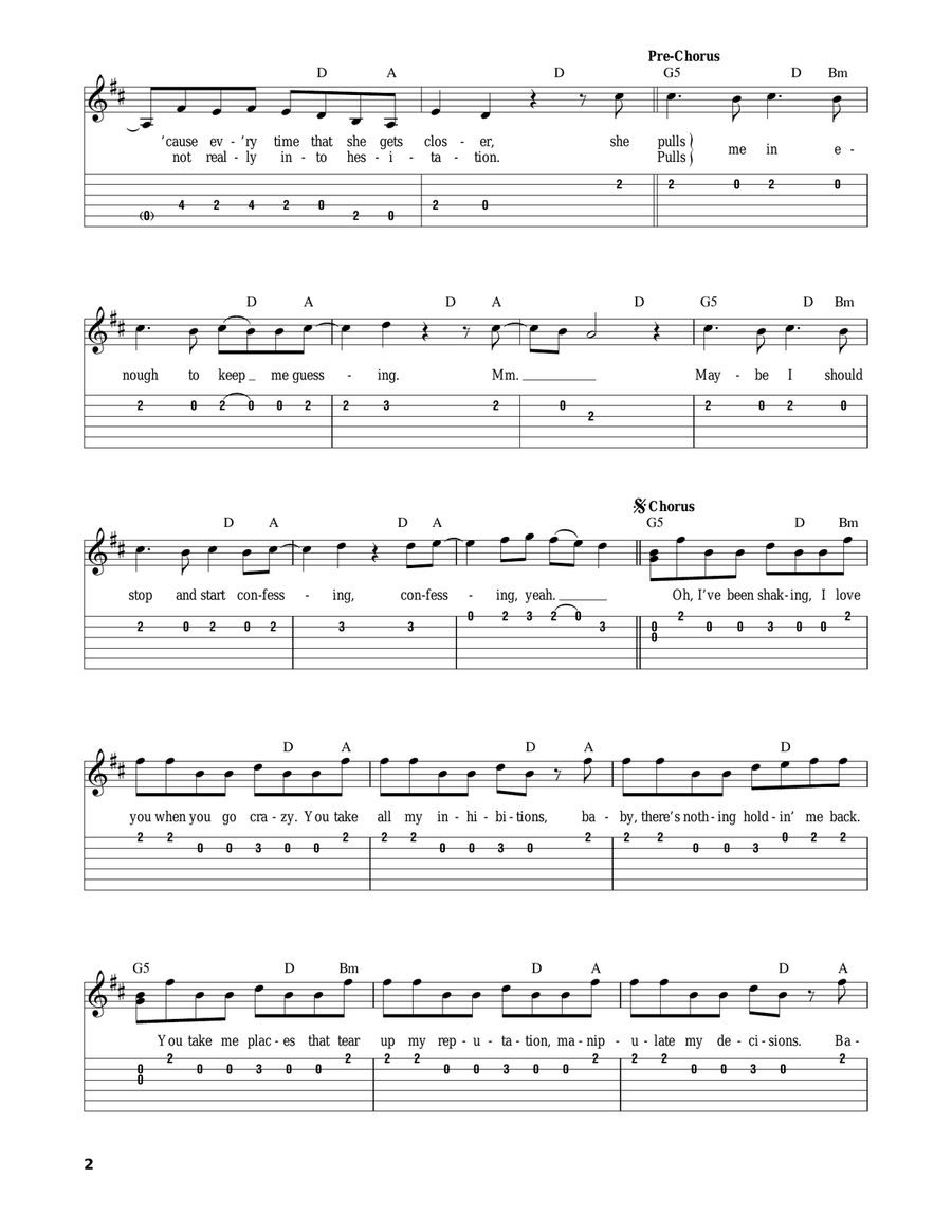 There's Nothing Holdin' Me Back Acoustic Guitar scores gallery preview page 2