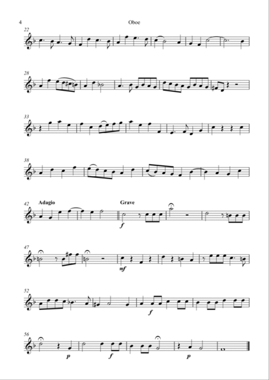 O Sing Unto The Lord, Anthem IV, parts Small Ensemble scores gallery preview page 4