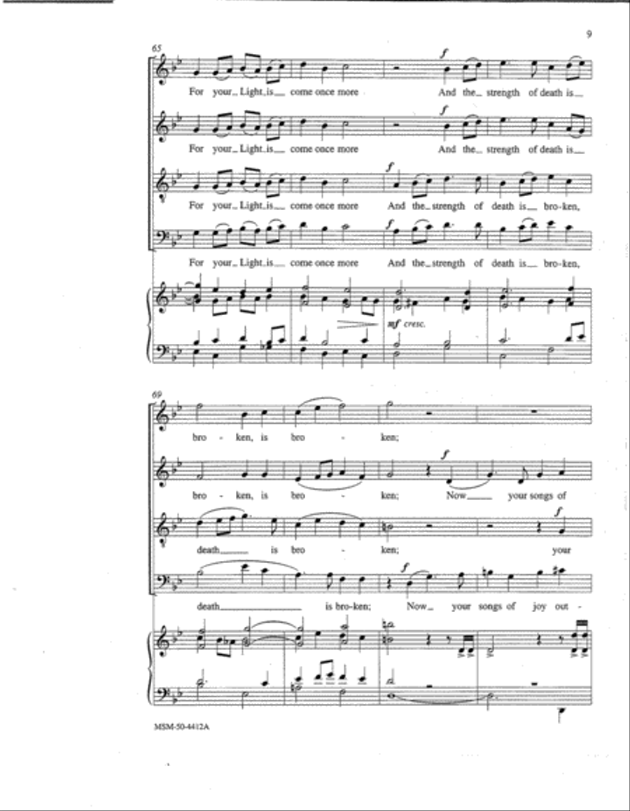 Let Your Alleluias Rise! 4-Part scores gallery preview page 4