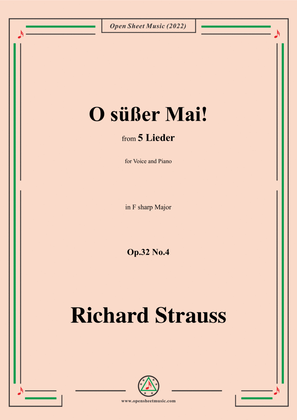 Richard Strauss-O süßer Mai!,in F sharp Major,Op.32 No.4