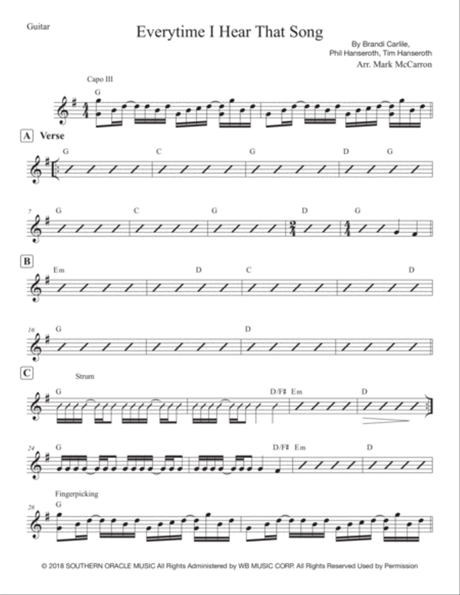 Every Time I Hear That Song Small Ensemble scores gallery preview page 4