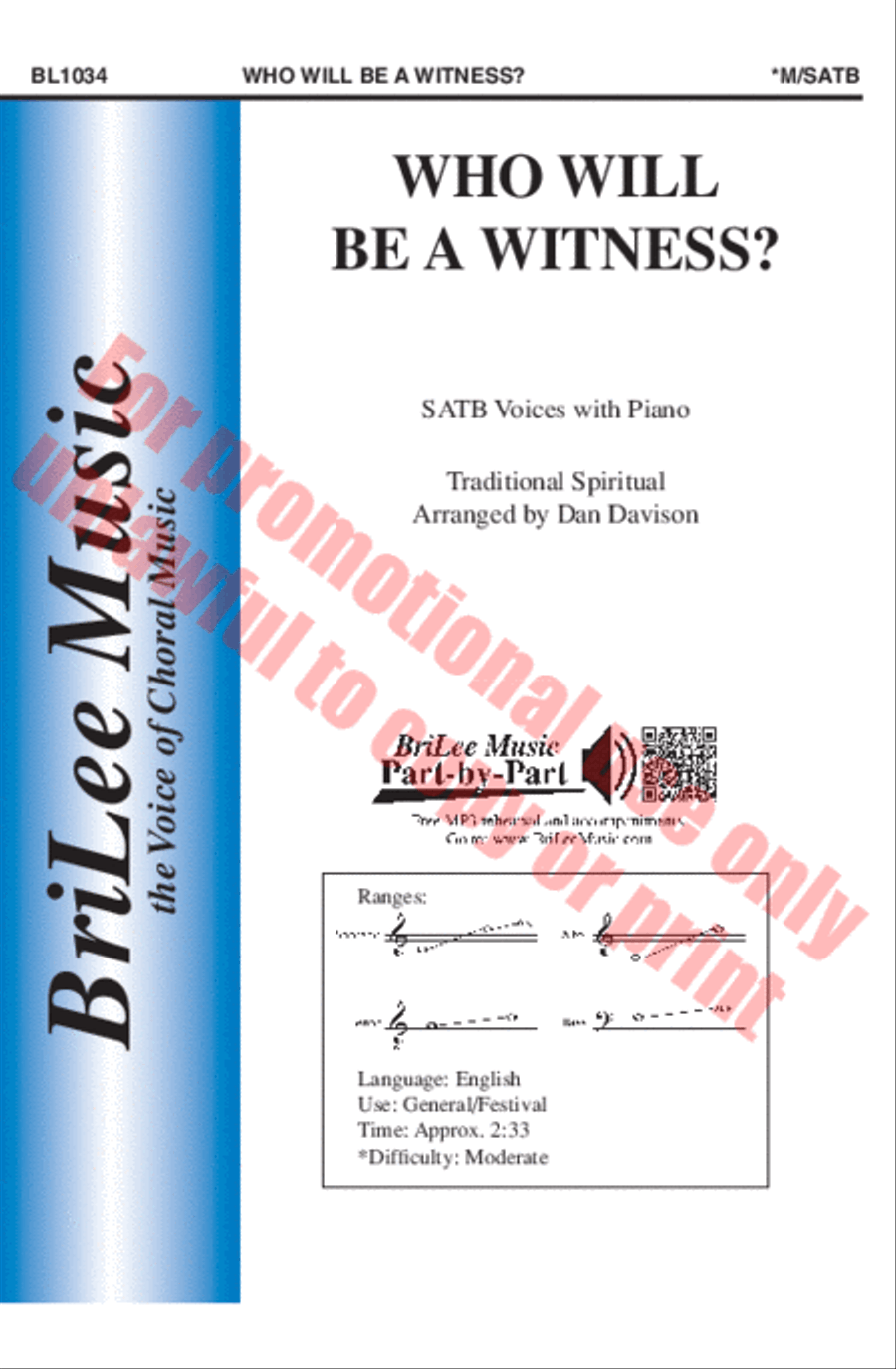 Who Will Be a Witness 4-Part scores gallery preview page 2