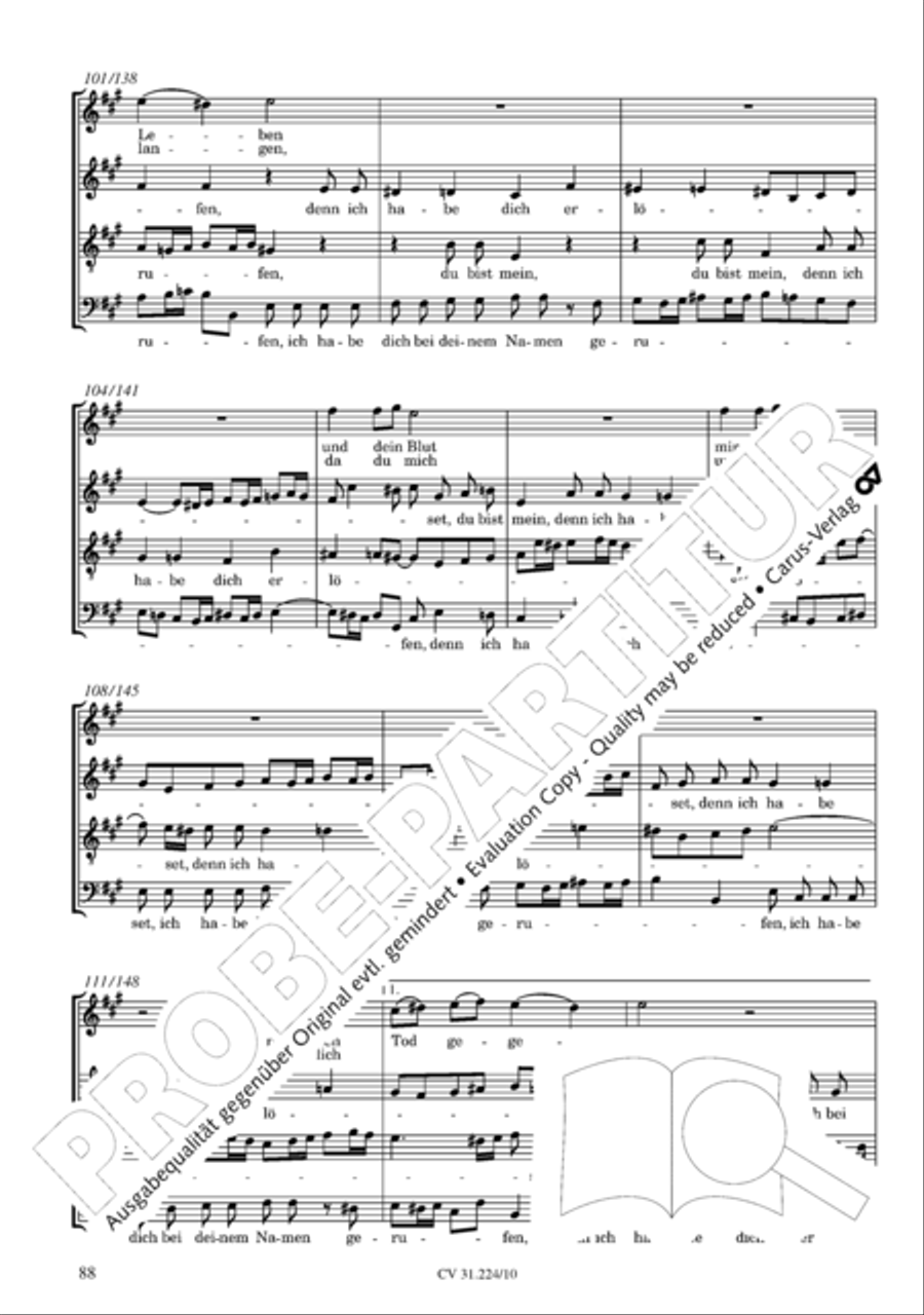 The complete motets (without Bc) Choir scores gallery preview page 95
