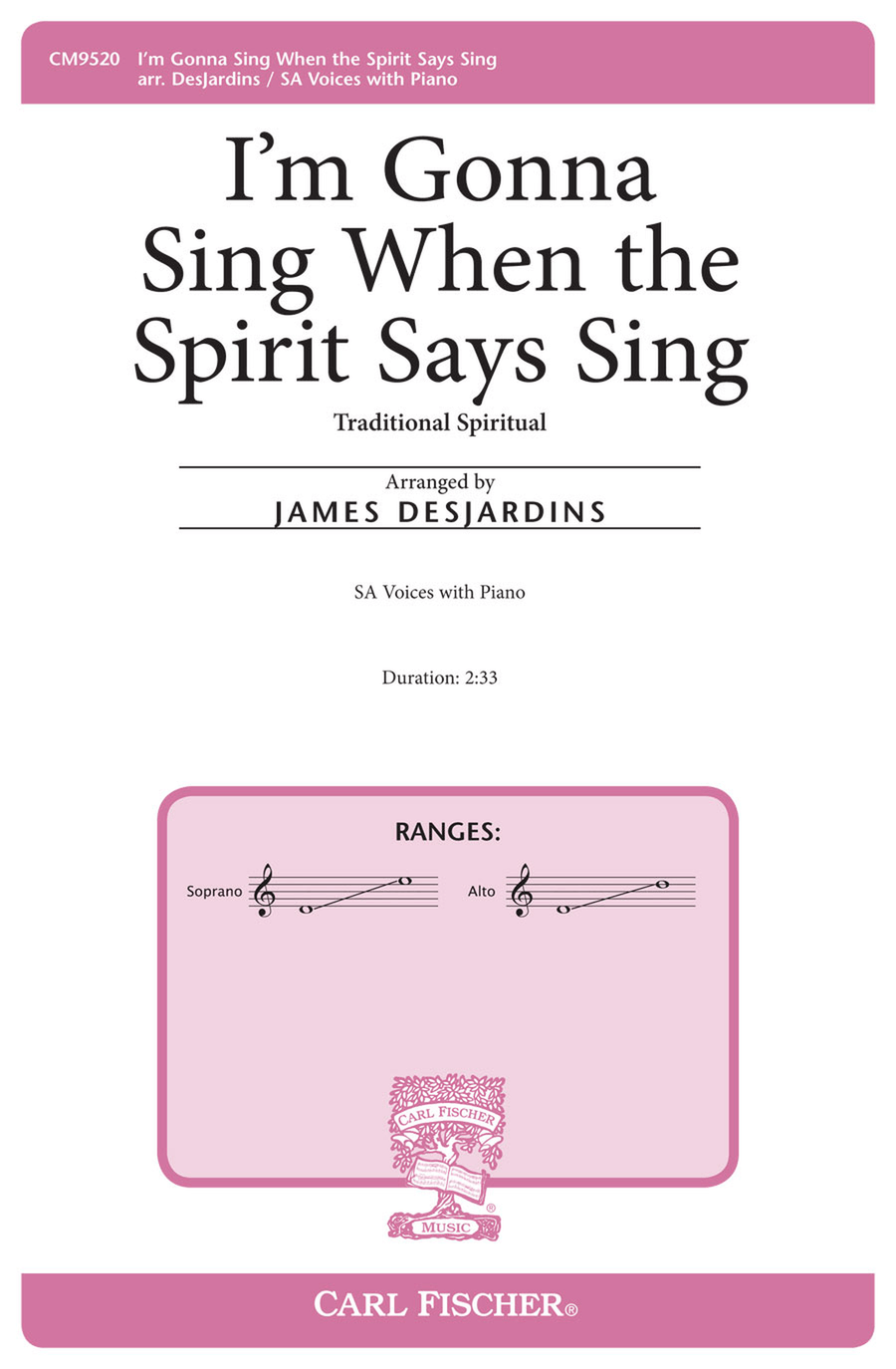 I'm Gonna Sing When the Spirit Says Sing